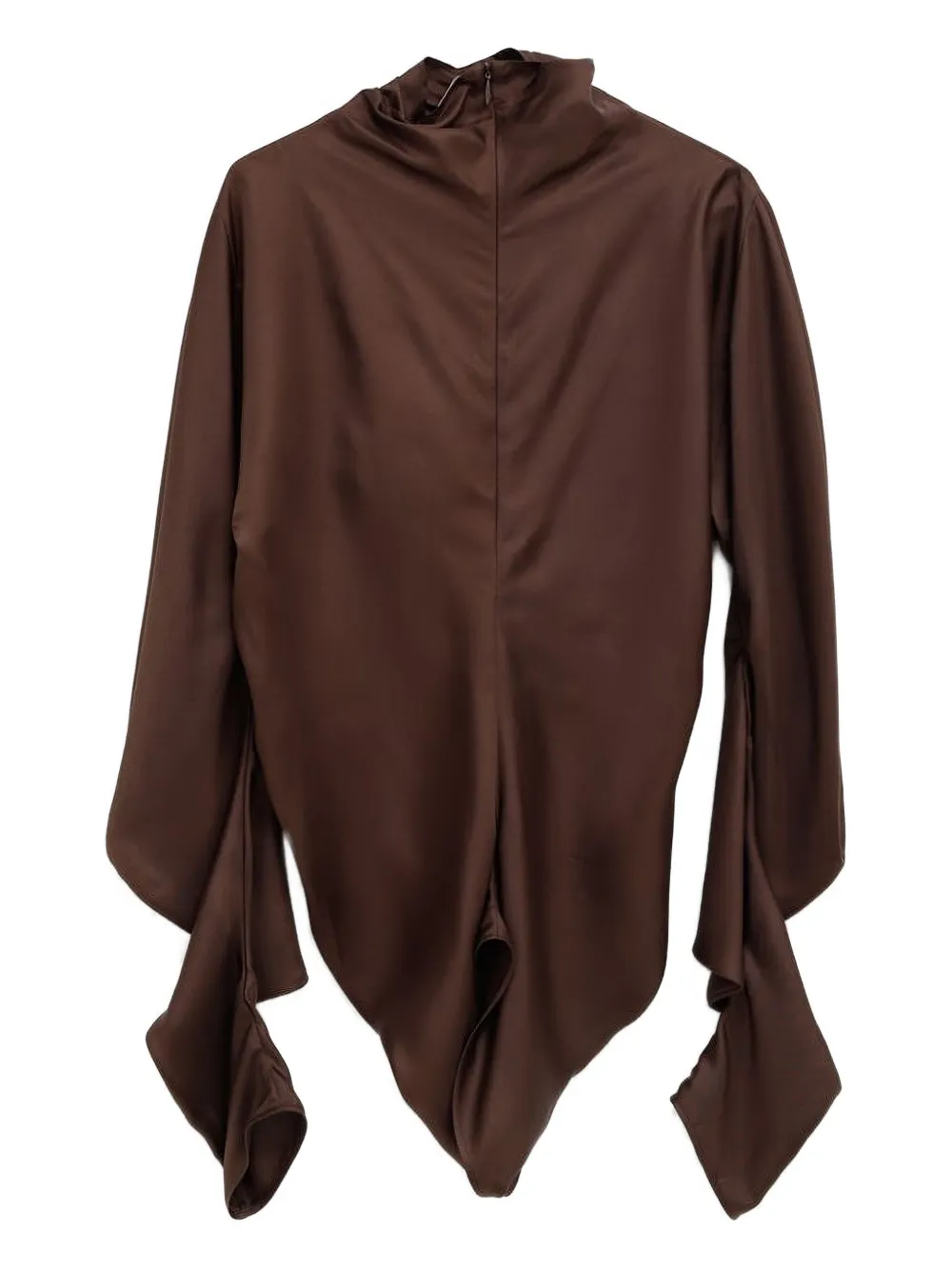 The Row Miles ruffled bodysuit | Brown | Image 1