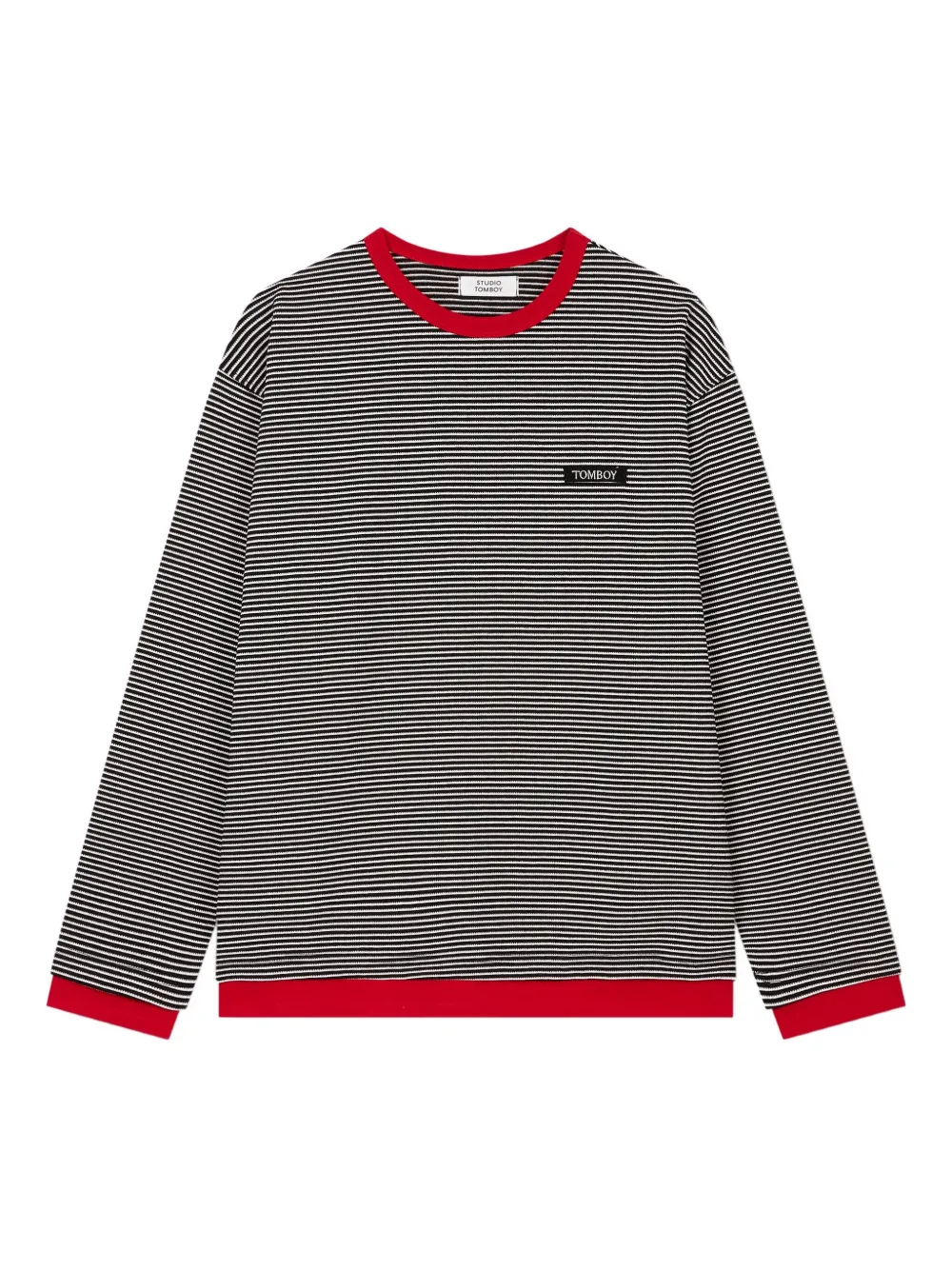 STUDIO TOMBOY striped T-shirt | Black | Image 1