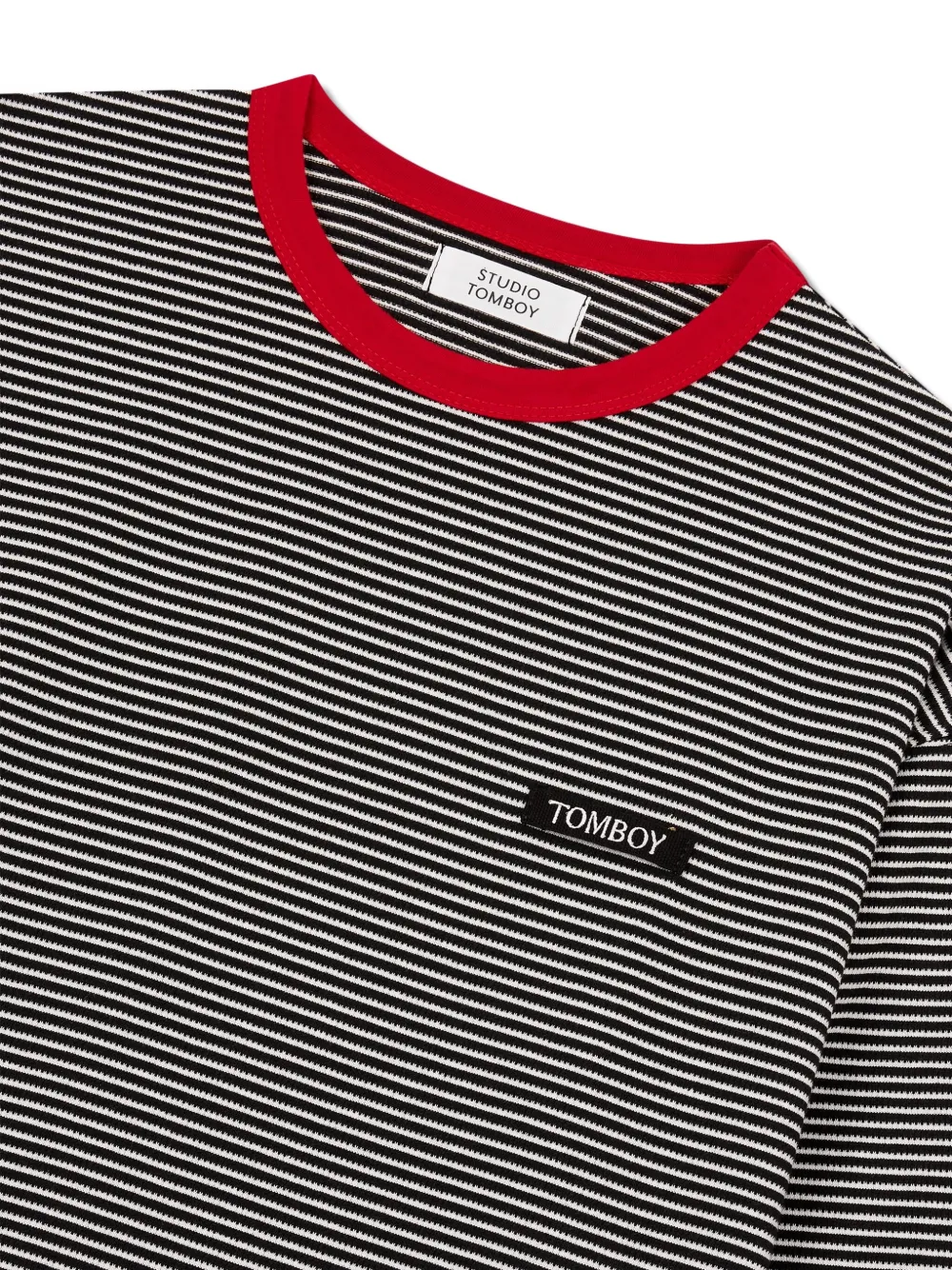 STUDIO TOMBOY Gestreept T-shirt Zwart
