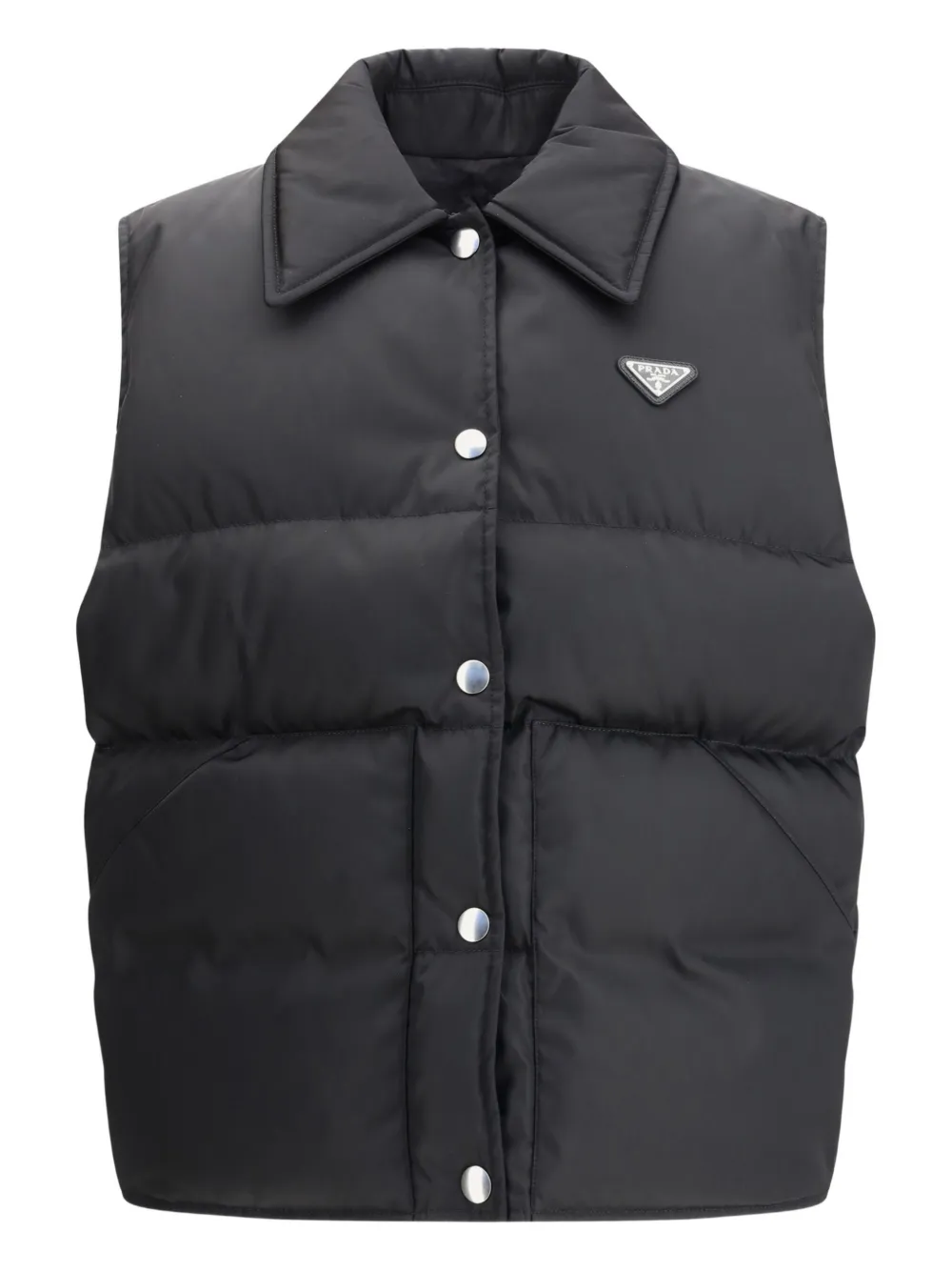 Prada Bodywarmer met logopatch Zwart