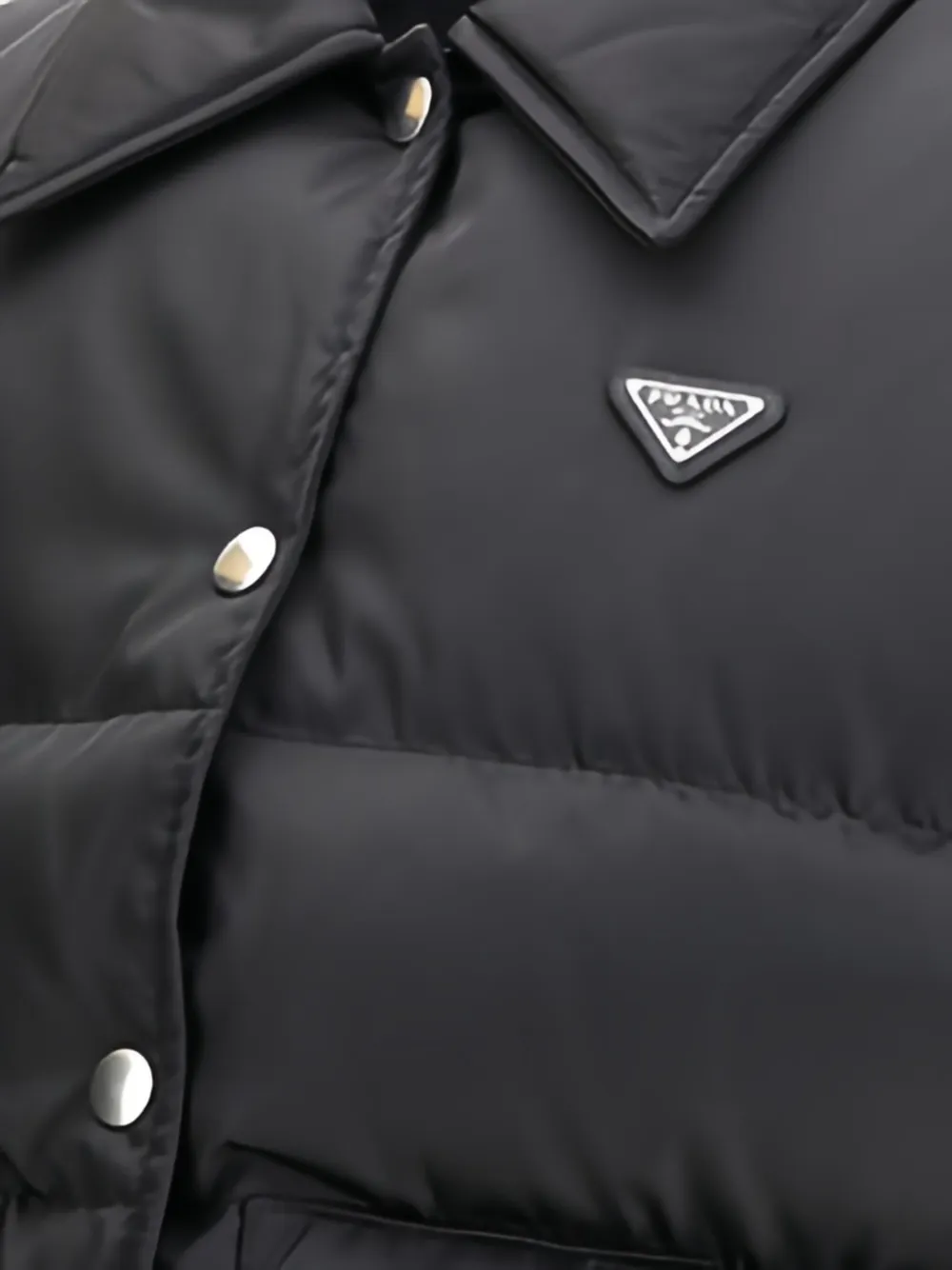 Prada Bodywarmer met logopatch Zwart