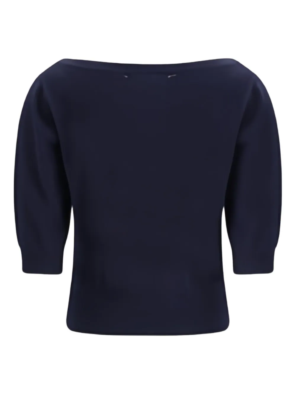 extreme cashmere Nº422 Marianne trui met pofmouwen en boothals Blauw