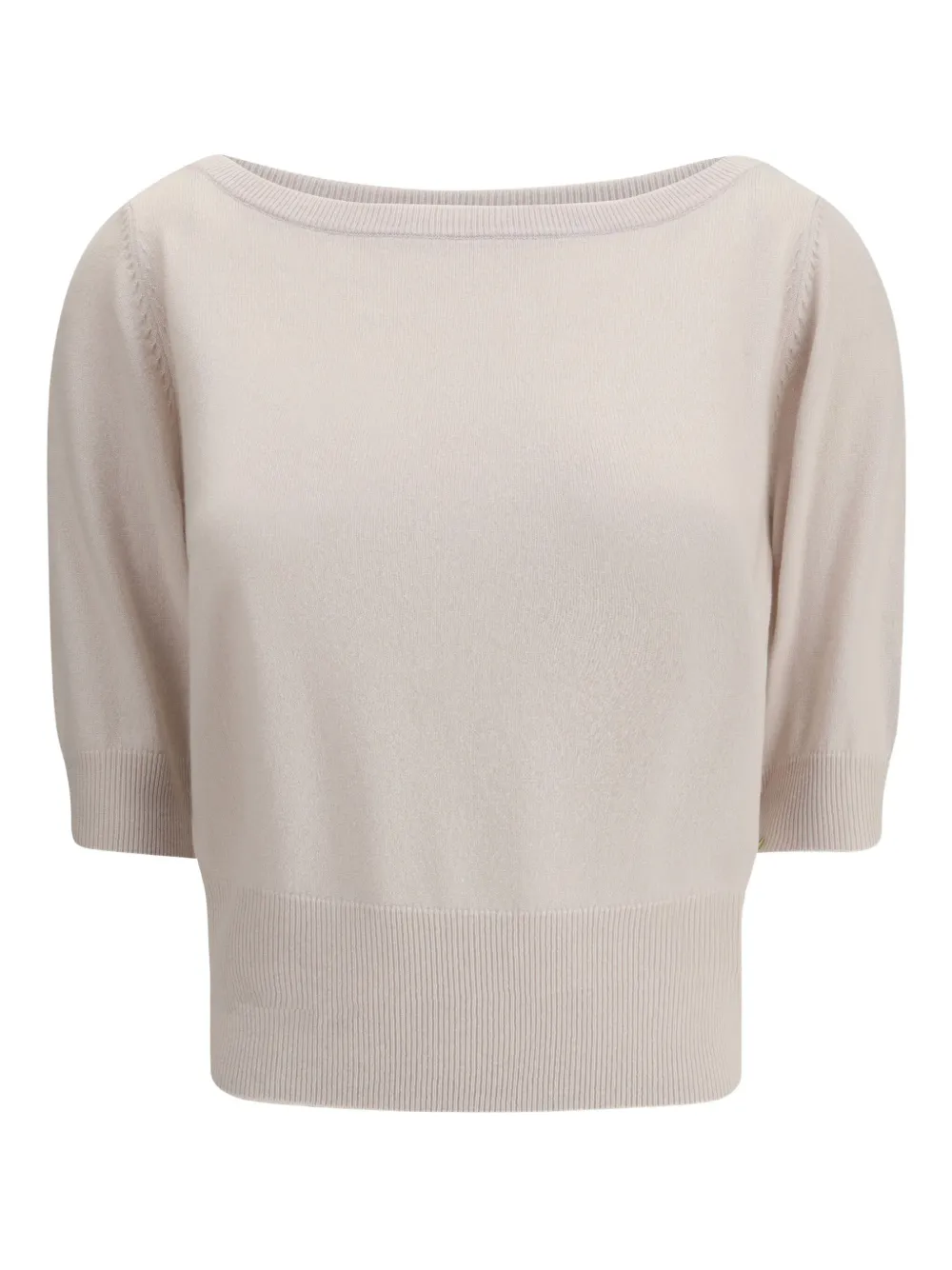 extreme cashmere puff-sleeve boat-neck knitwear | Neutrals | Image 1