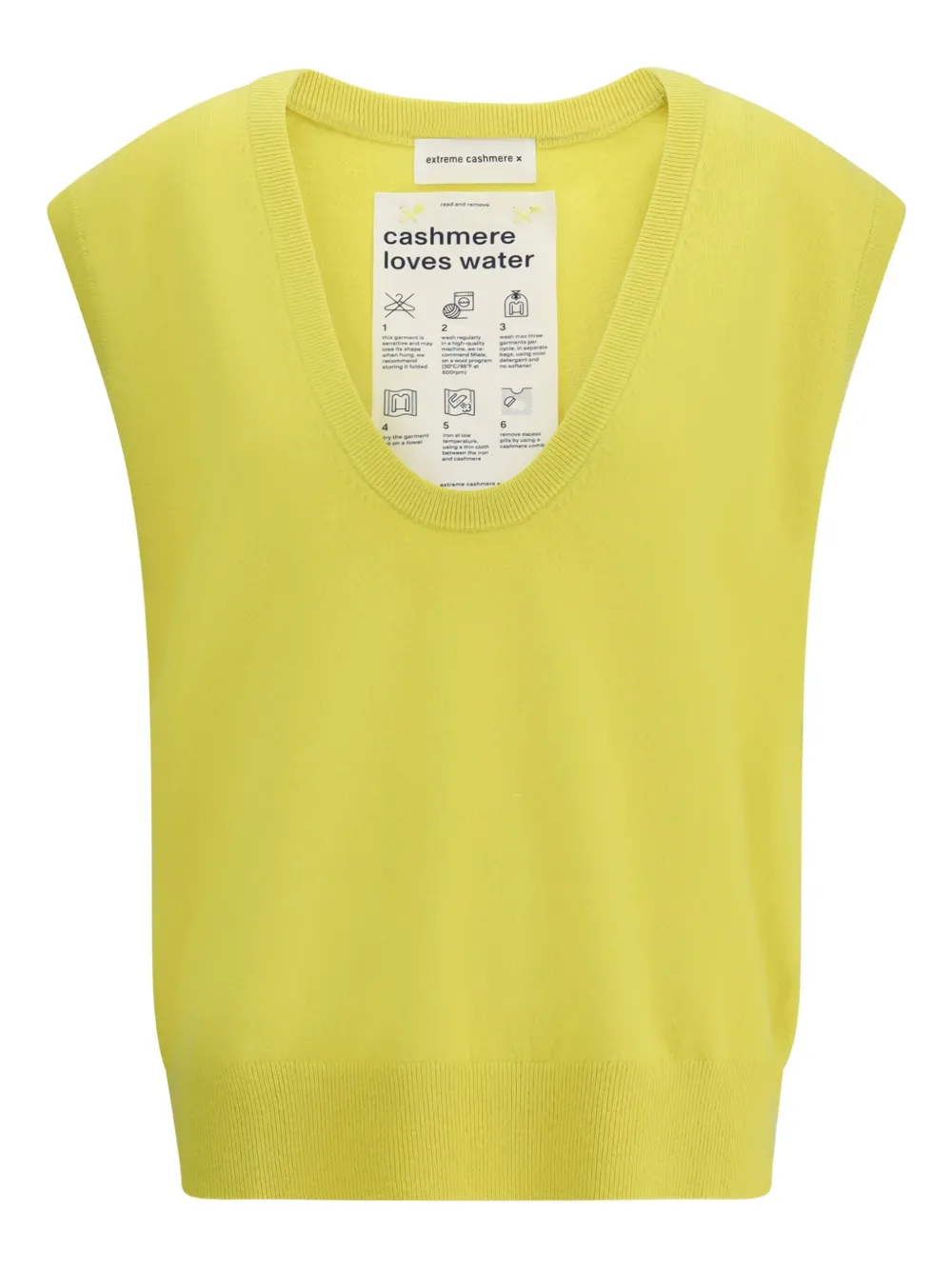 scoop-neck cashmere tank top
