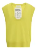extreme cashmere scoop-neck cashmere tank top - Yellow