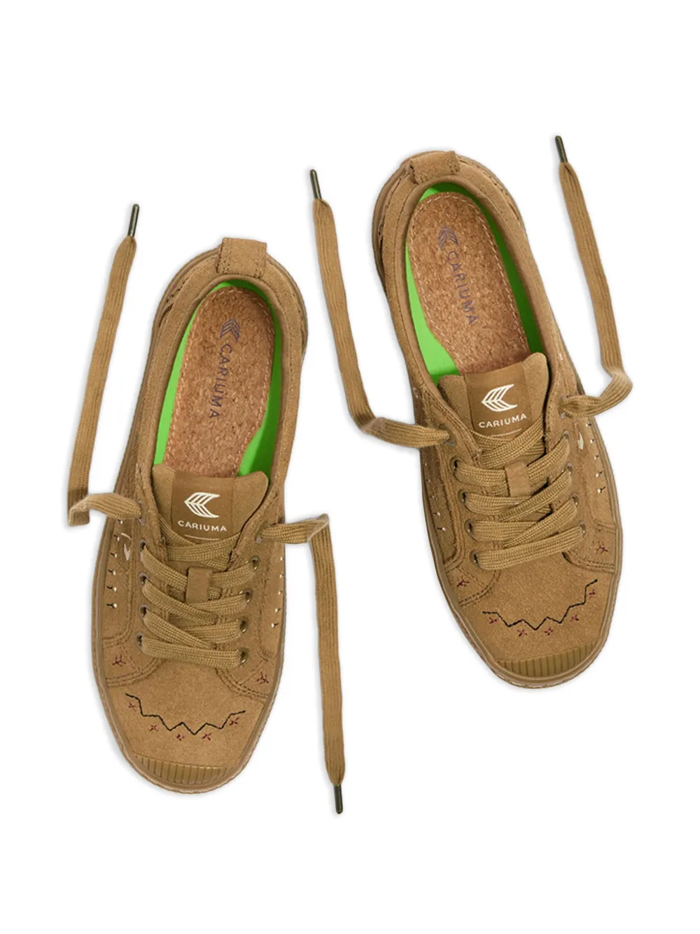 Cariuma embroidered suede sneakers Brown