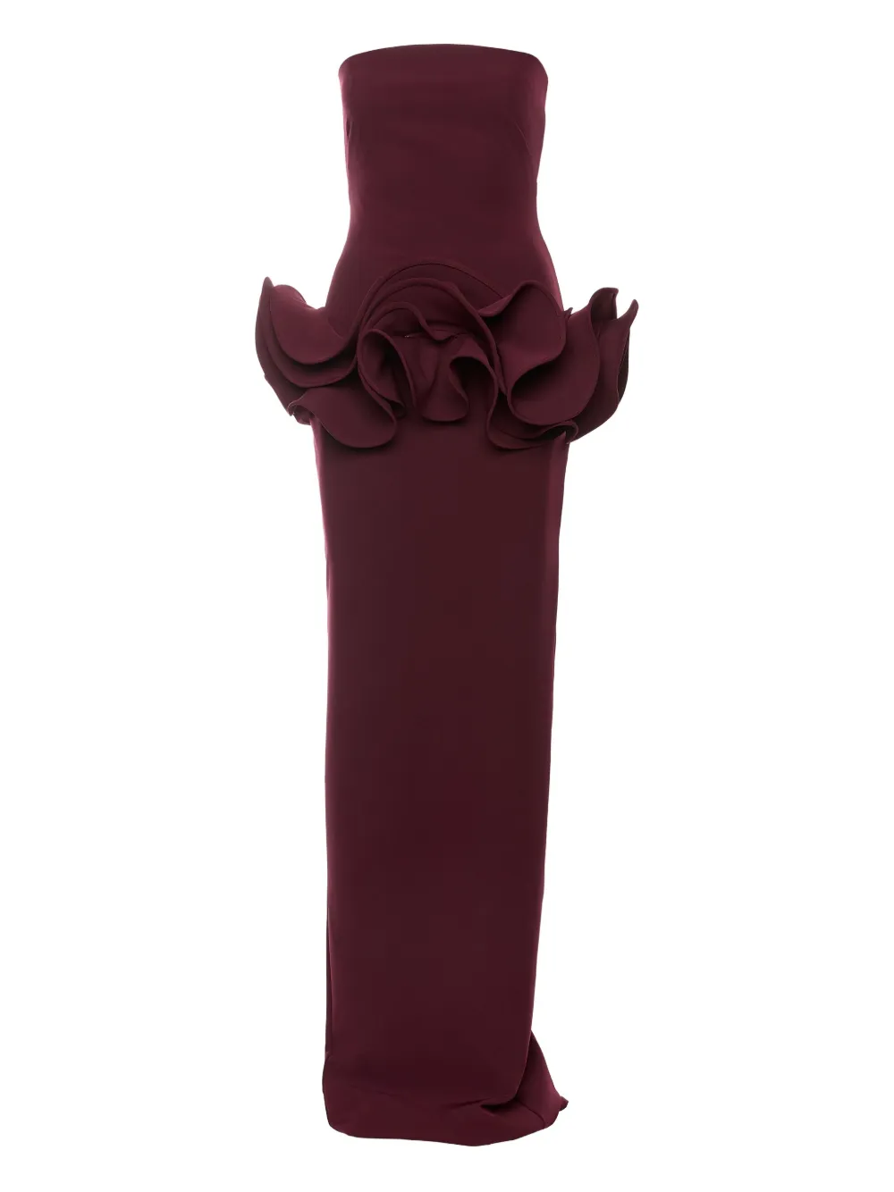 Ana Radu ruffled strapless maxi dress - レッド Ana Radu ruffled strapless maxi dress - レッド