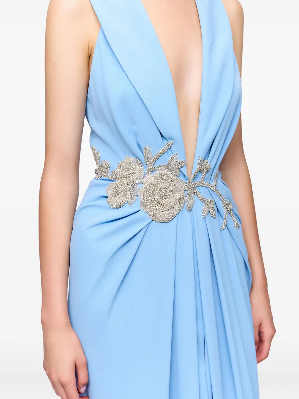 Ana Radu embellished maxi dress Blauw