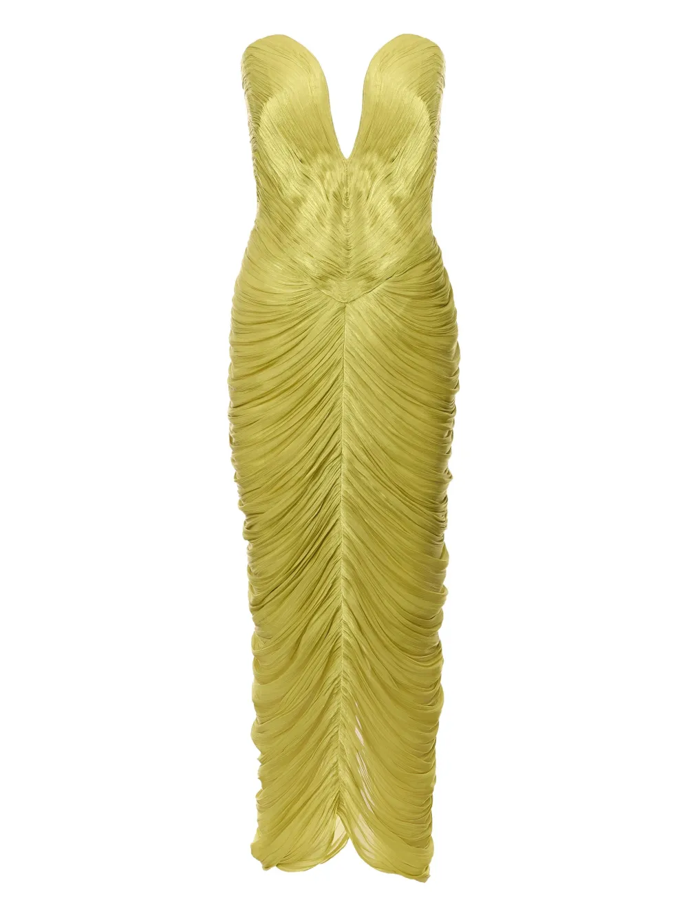 Ana Radu draped strapless maxi dress Geel