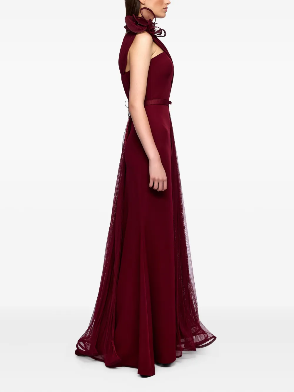 Ana Radu rose-embellished maxi dress Rood