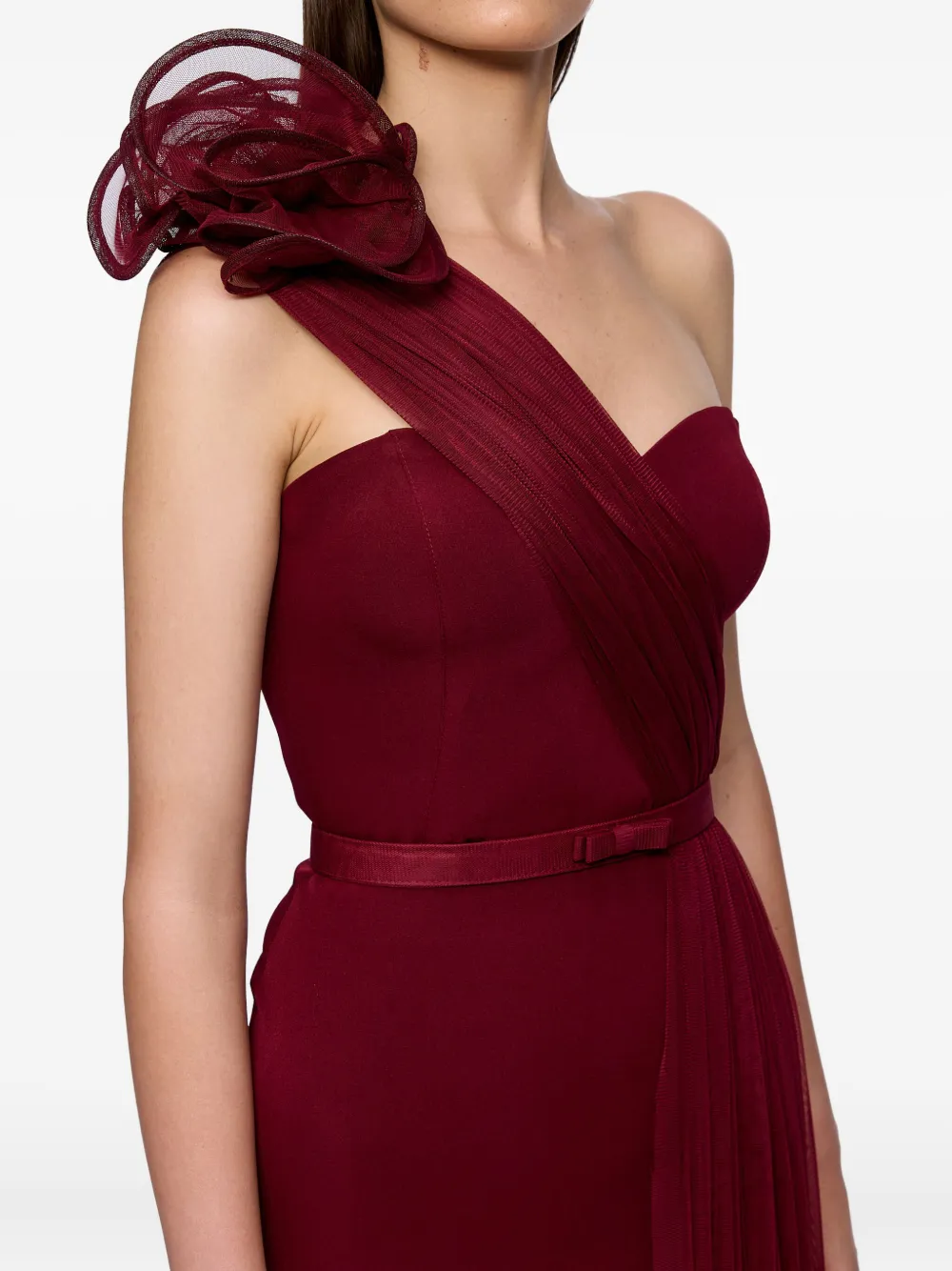 Ana Radu rose-embellished maxi dress Rood