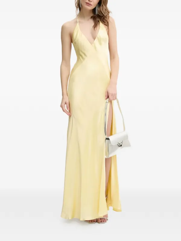 Bardot Yve Halterneck Dress | Yellow | FARFETCH Bardot Yve Halterneck Dress | Yellow | FARFETCH