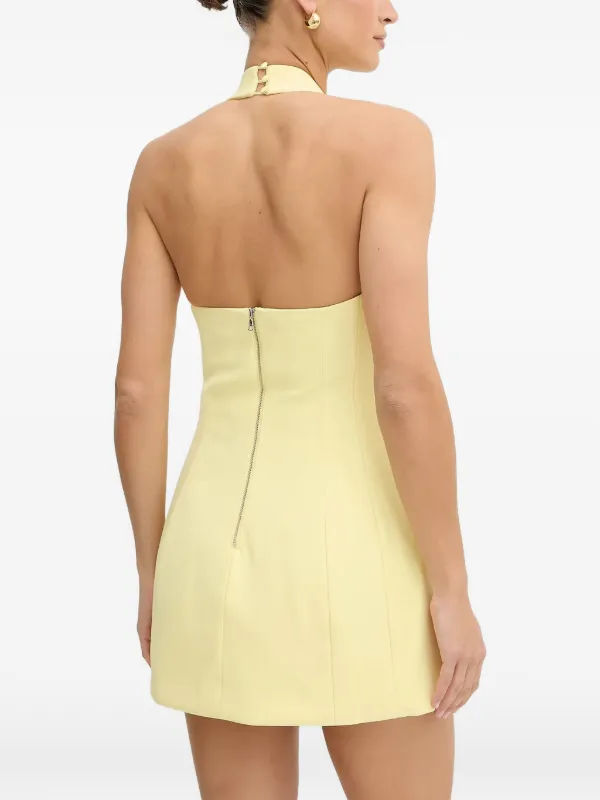 Bardot Nevelle Hourglass Halterneck Dress - Yellow Bardot Nevelle Hourglass Halterneck Dress - Yellow