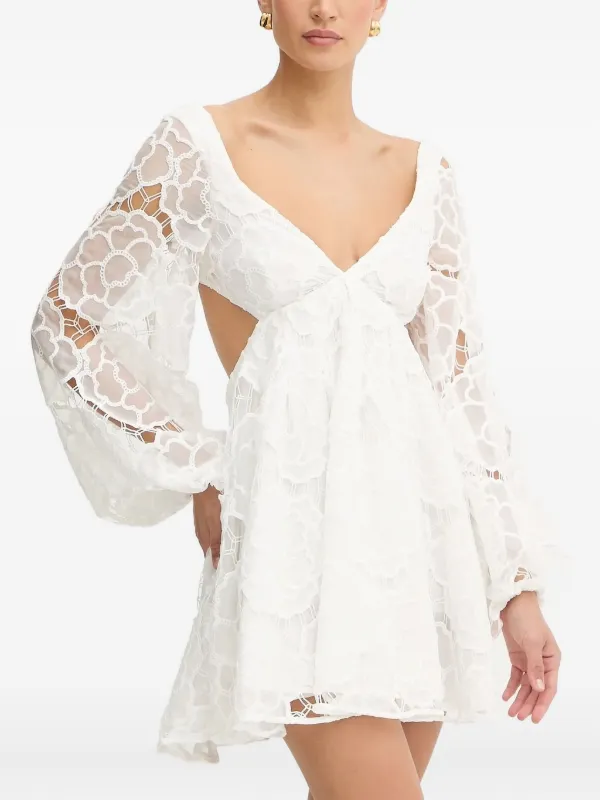 Bardot floral-lace cut-out Dress | White | FARFETCH Bardot floral-lace cut-out Dress | White | FARFETCH