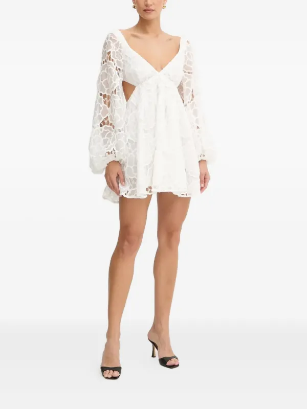 Bardot floral-lace cut-out Dress | White | FARFETCH Bardot floral-lace cut-out Dress | White | FARFETCH