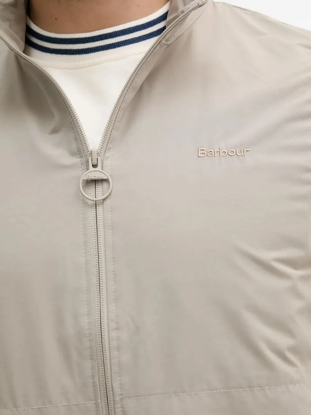 Barbour Zip-fastening Sleeveless Jacket In Gray