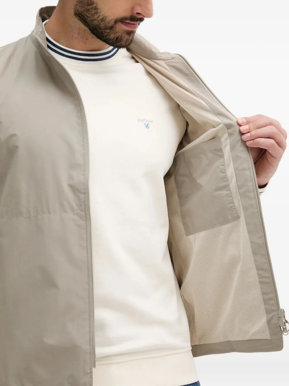 Barbour Zip-fastening Sleeveless Jacket In Gray