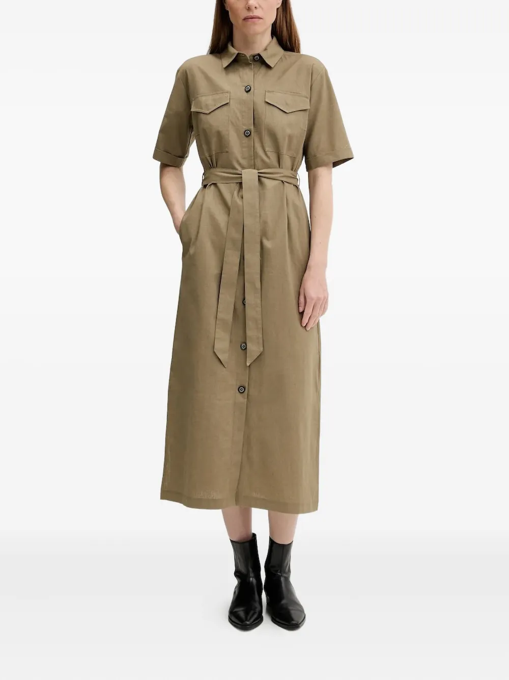 Barbour Blousejurk met ceintuur - Groen