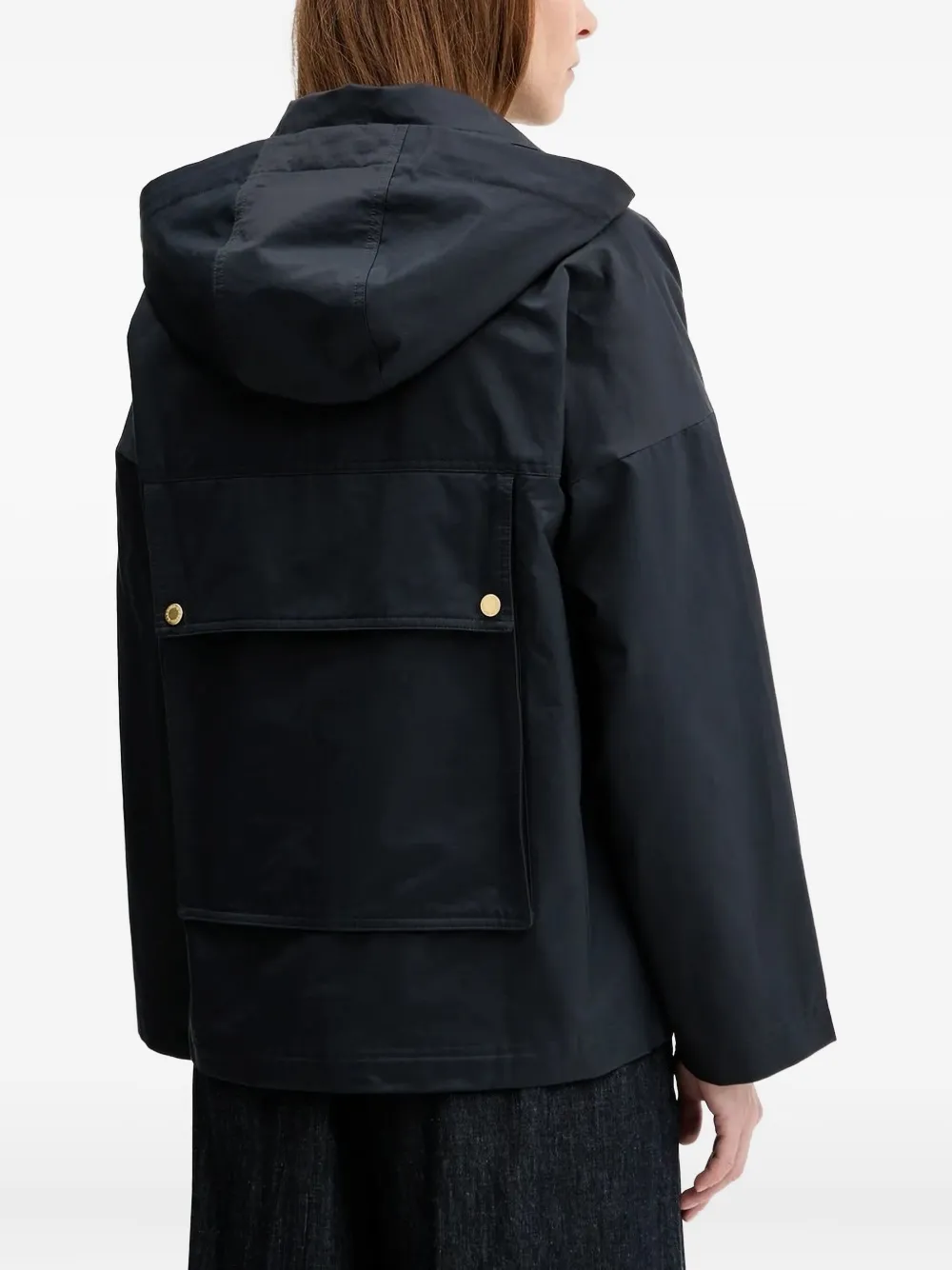Barbour hooded flap-pocket jacket Blauw