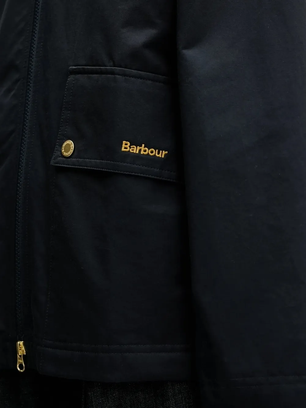 Barbour hooded flap-pocket jacket Blauw