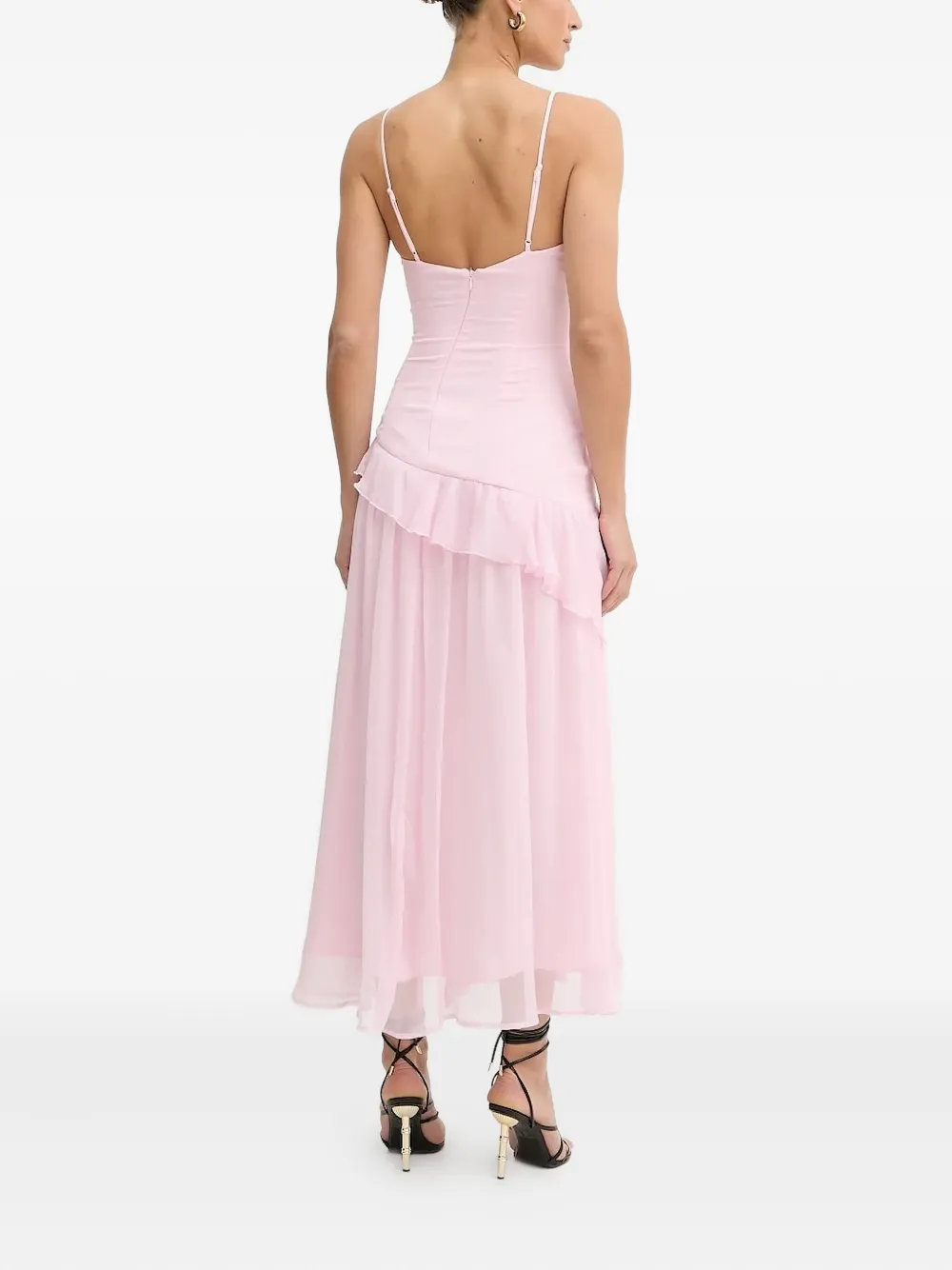 Bardot Maxi-jurk met ruches - Roze