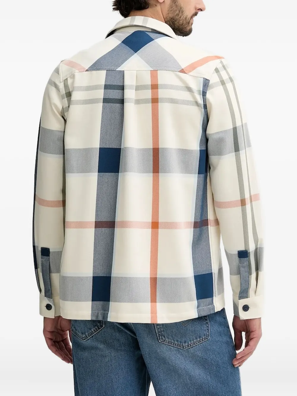 Barbour Geruit overhemd met rits - Beige