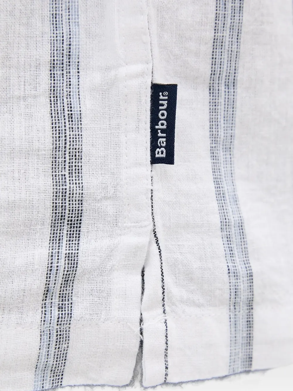 Barbour Gestreept overhemd met reverskraag Wit