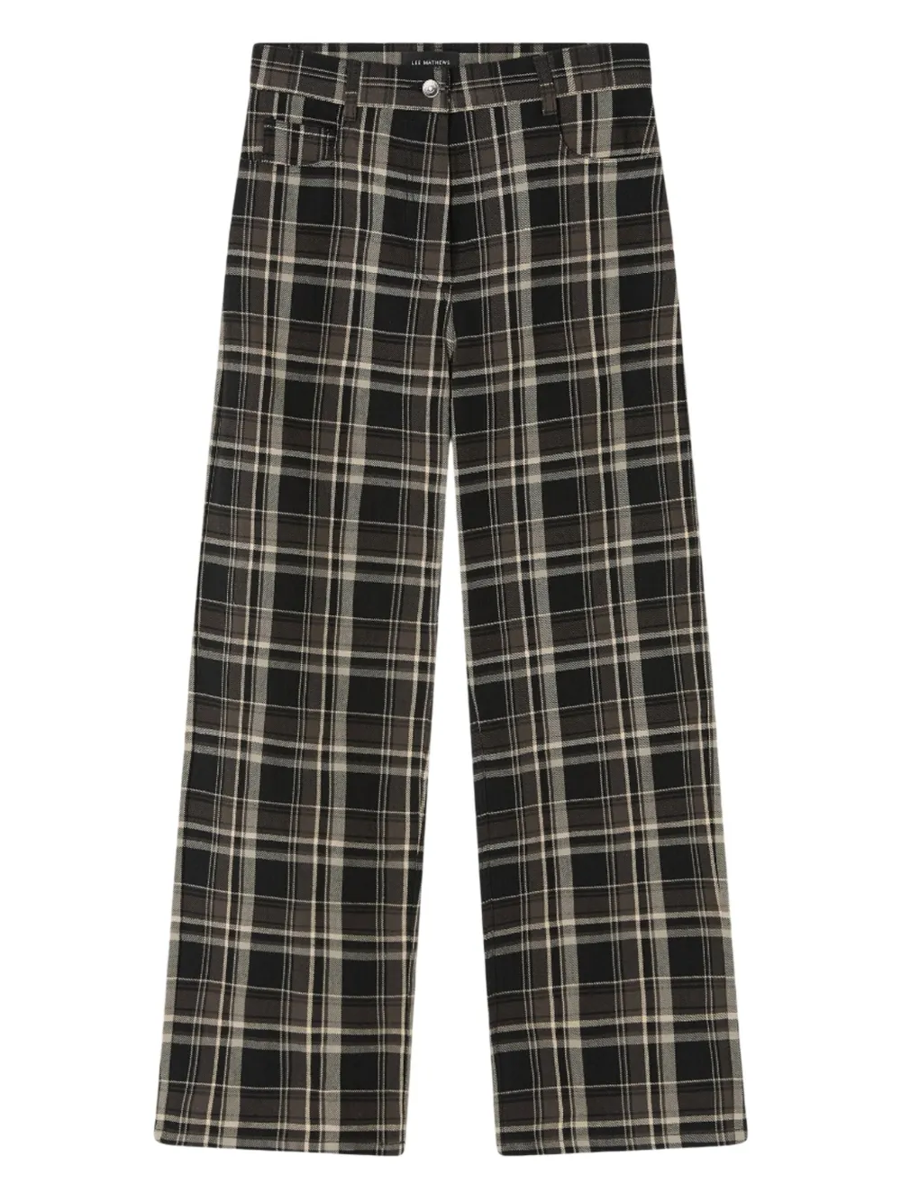 Lee Mathews Elliot Checked Wide-leg Trousers In Multi