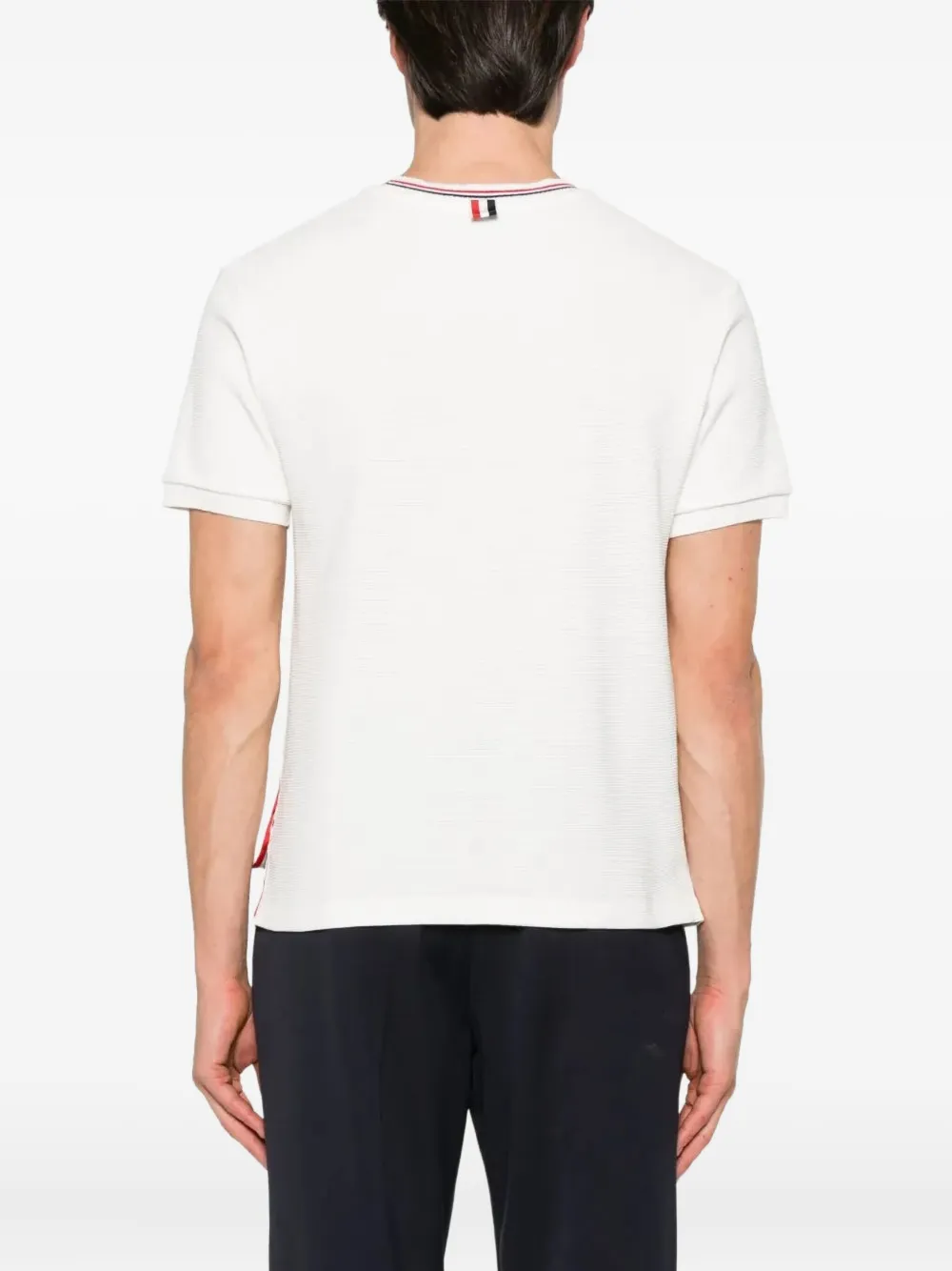 Thom Browne T-shirt met ronde hals Wit