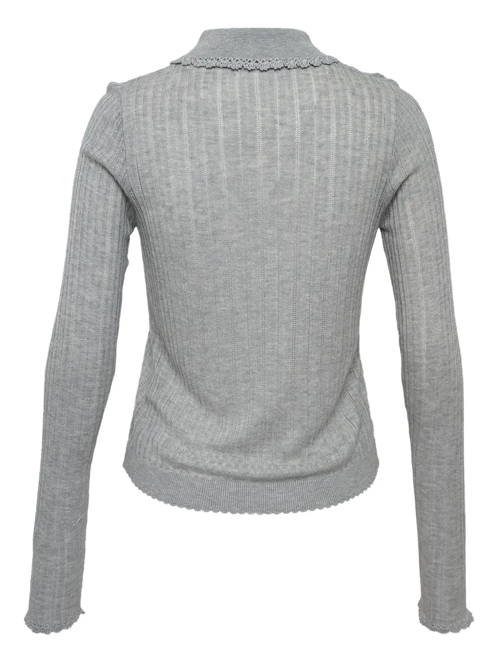 Ulla Johnson Lottie Crochet-trimmed Cardigan In Gray