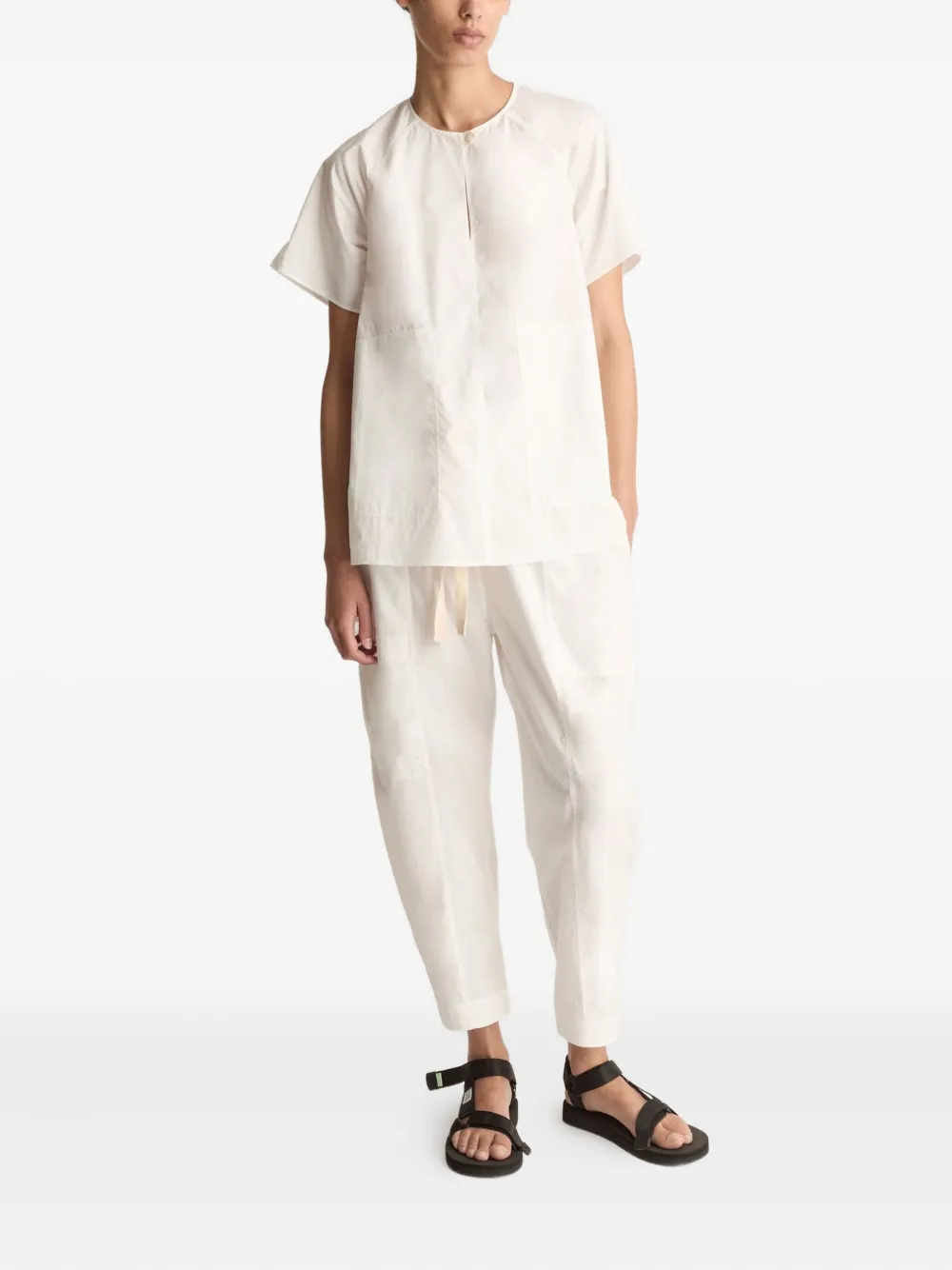 Lee Mathews raglan-sleeve pocket blouse - Wit