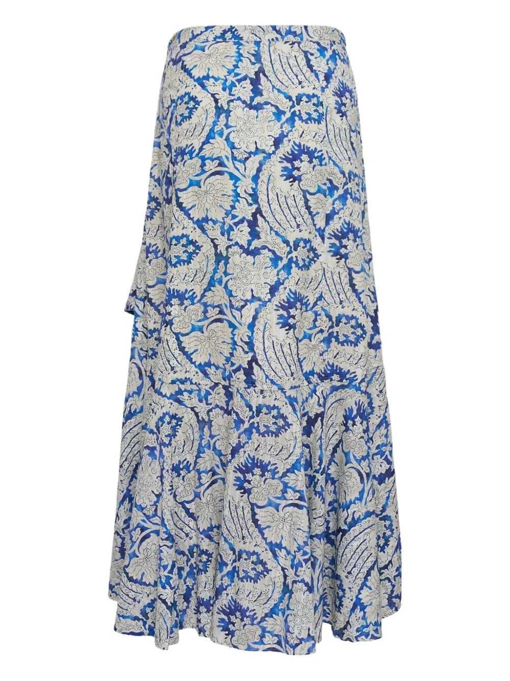 Ulla Johnson paisley-print ruffled skirt - Blauw