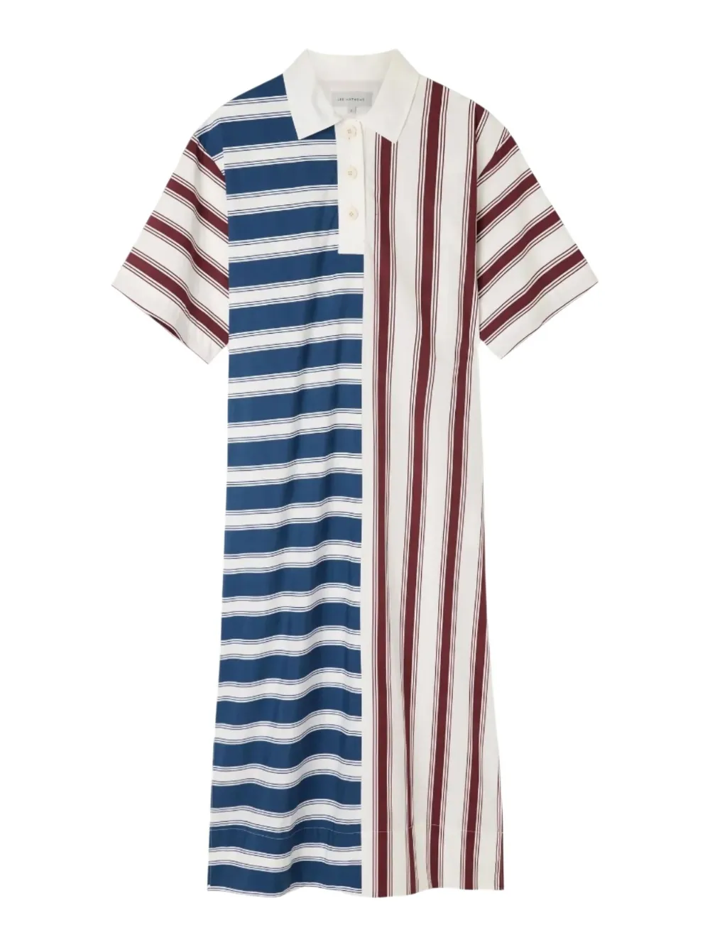 Lee Mathews striped polo dress - Blauw