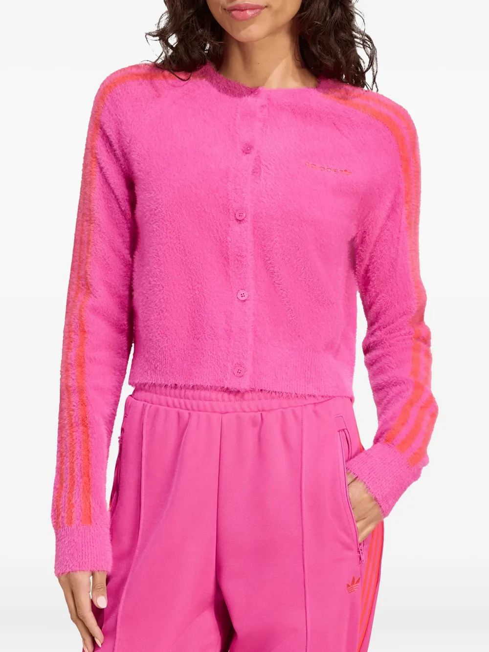 adidas Cropped vest met sluiting Roze