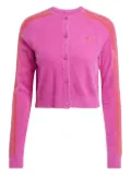 adidas cropped front-closure cardigan - Pink
