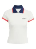 adidas contrast-collar polo top - White