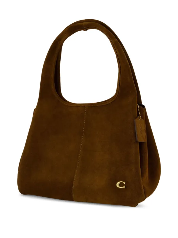 Coach Lana トップハンドル スエードショルダーバッグ | ブラウン