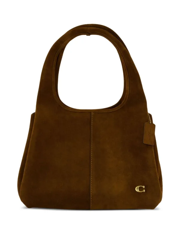 COACH ブラウン スエード バケツ型ショルダーバッグ Coach Lana トップハンドル スエードショルダーバッグ | ブラウン