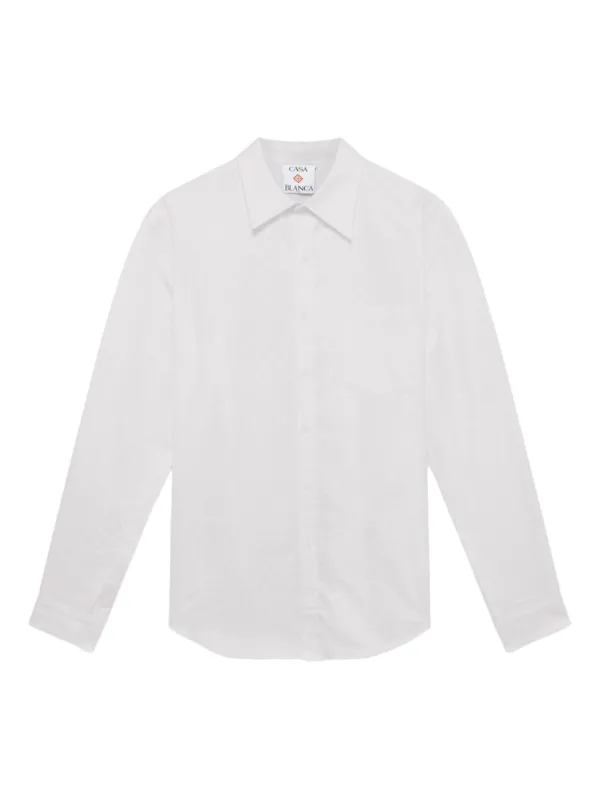 casablanca dress shirt Casablanca long-sleeve Pocket Shirt | White
