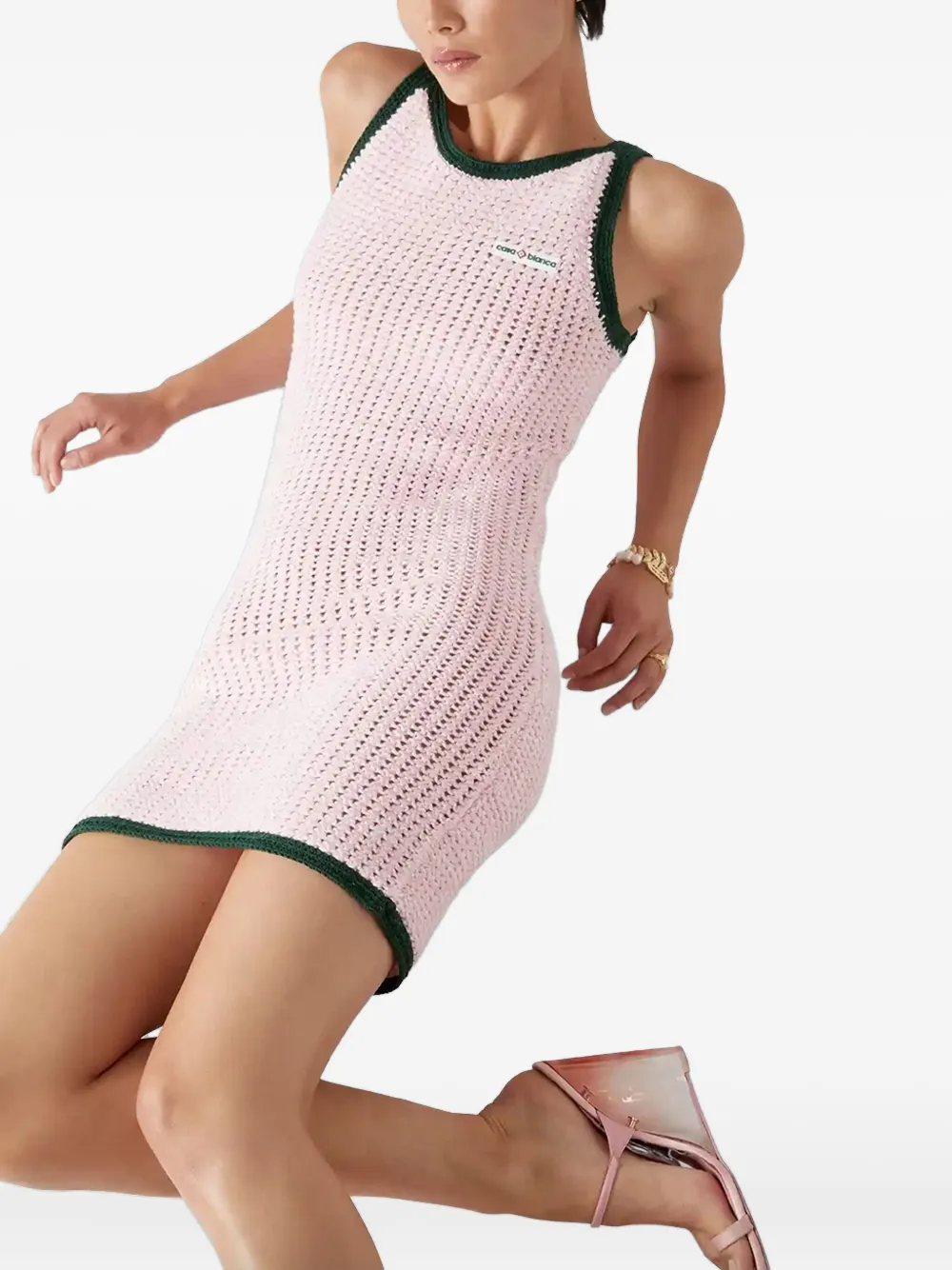 Casablanca Gebreide jurk met contrasterende afwerking Roze