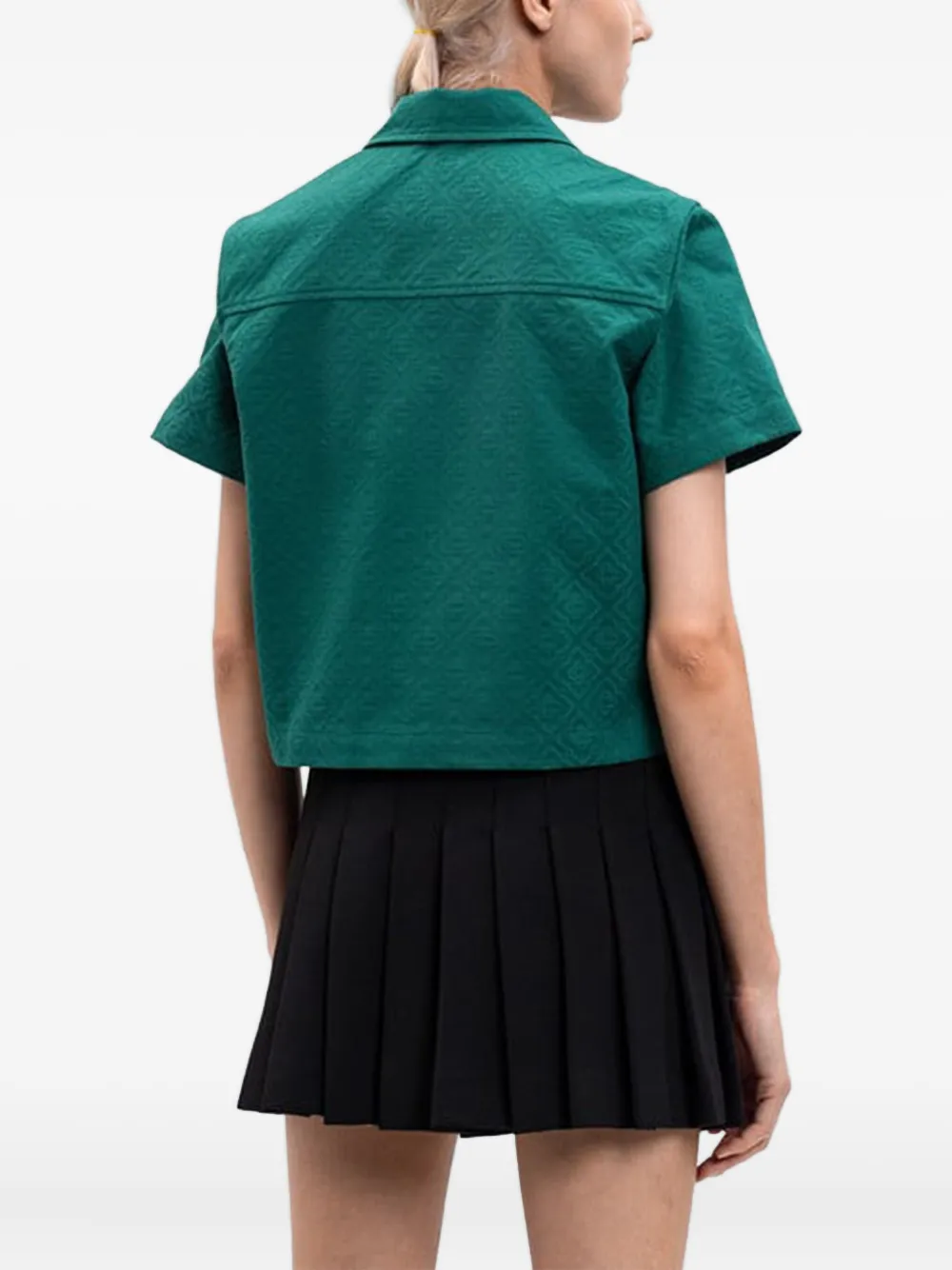 Casablanca logo-embossed zip-front shirt | Shirts | Image 2