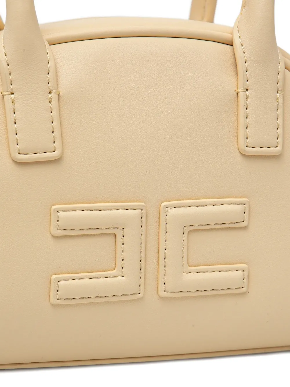 Elisabetta Franchi Logo-motif Tote Bag In Yellow