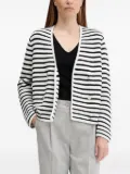 Barbour striped double-breasted cardigan - White