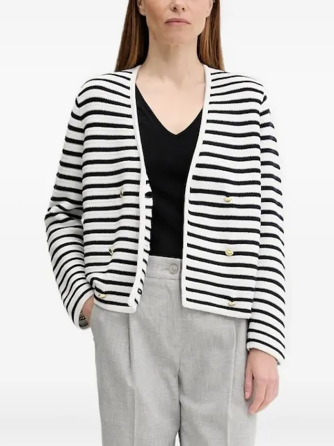 Barbour striped double-breasted cardigan