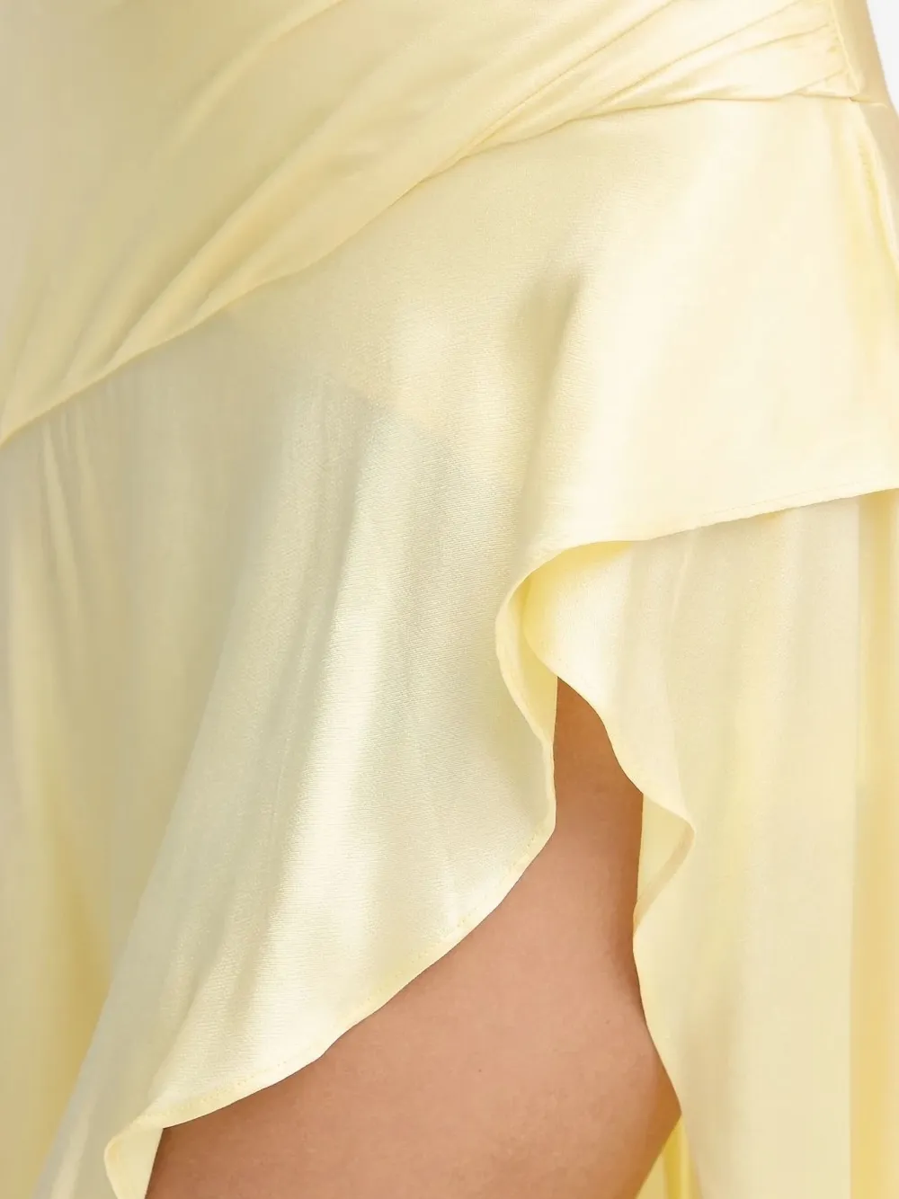 Bardot Asymmetrische jurk Geel