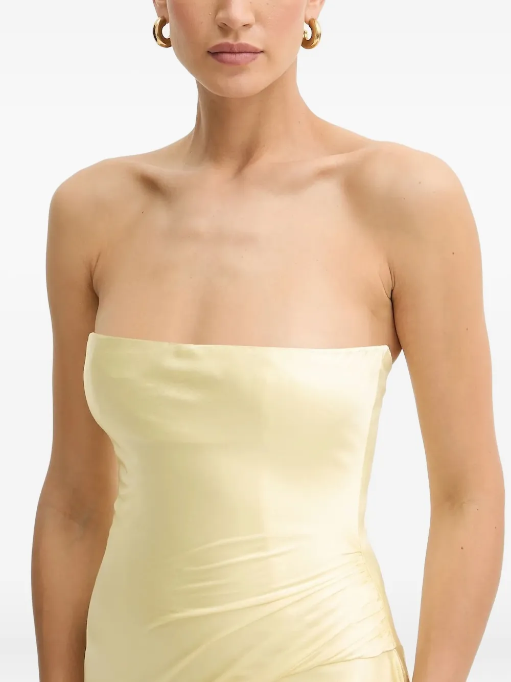 Bardot Asymmetrische jurk Geel