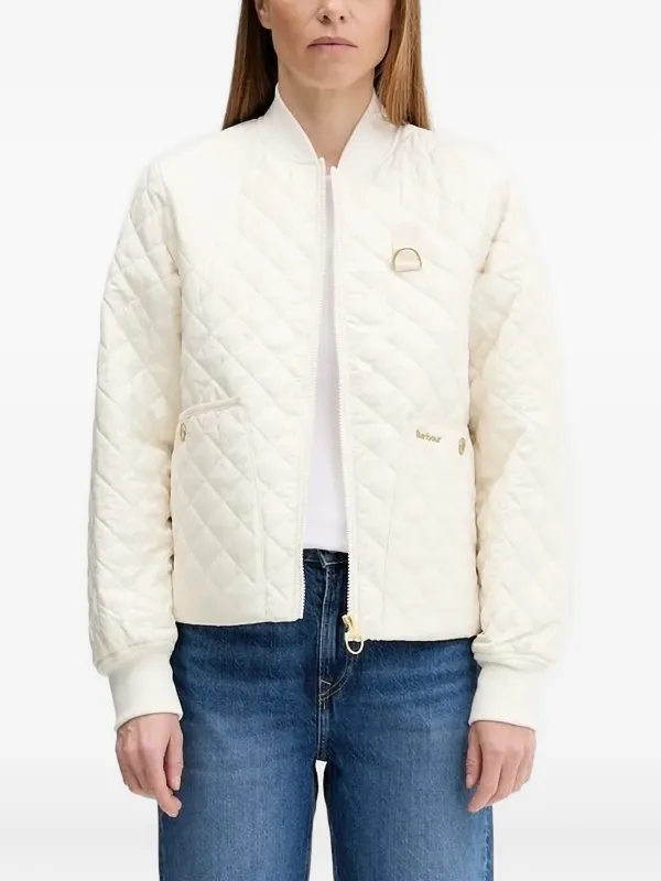 Barbour Quilted Bomber Jacket Neutrals FARFETCH IN