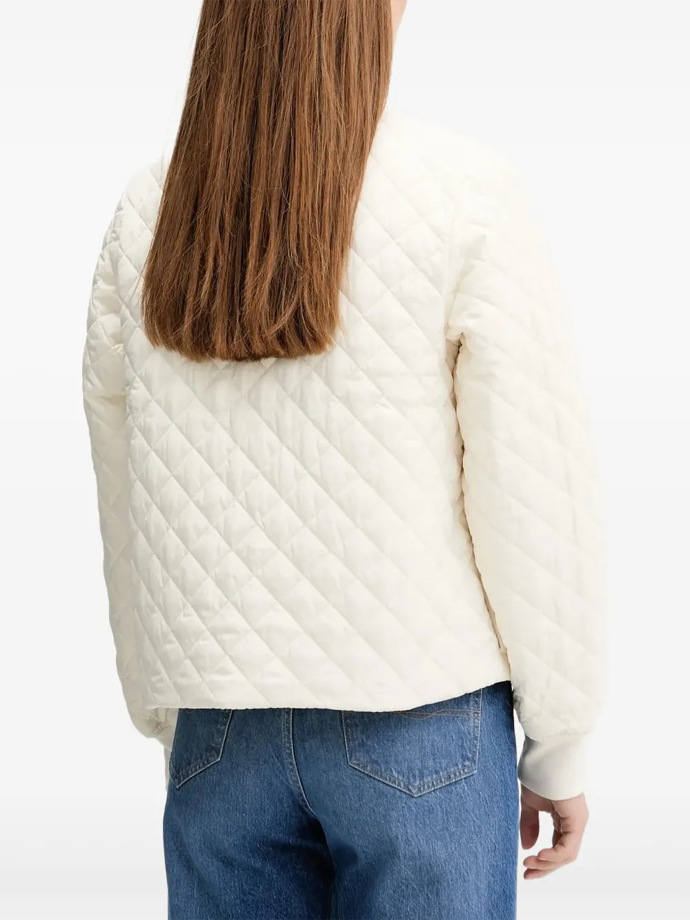 Barbour Quilted Bomber Jacket In Neutral