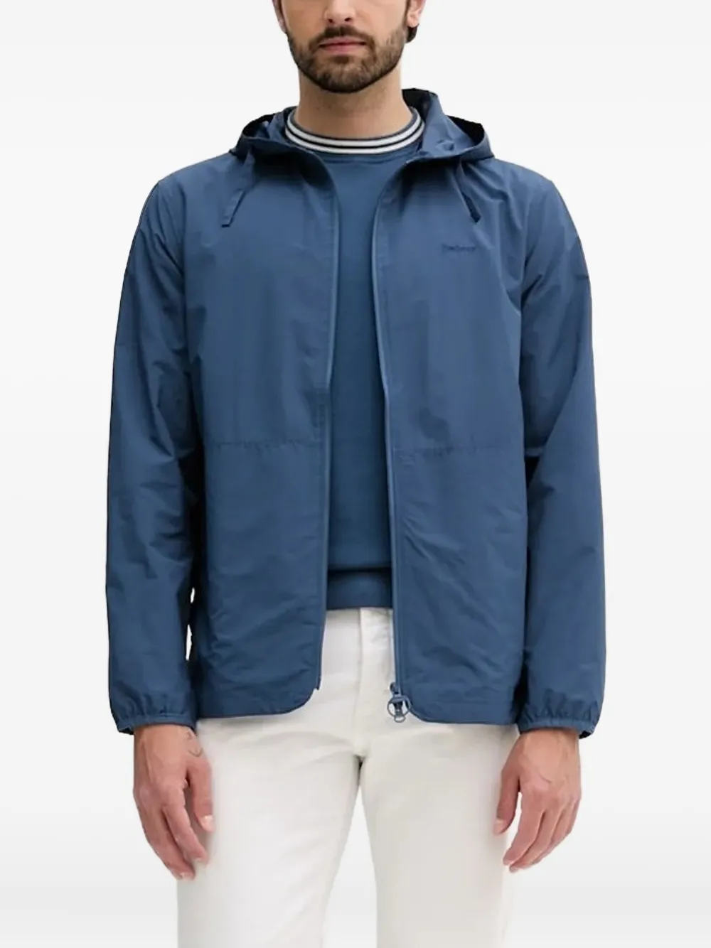 Barbour Stripe-collar Sweatshirt In Blue