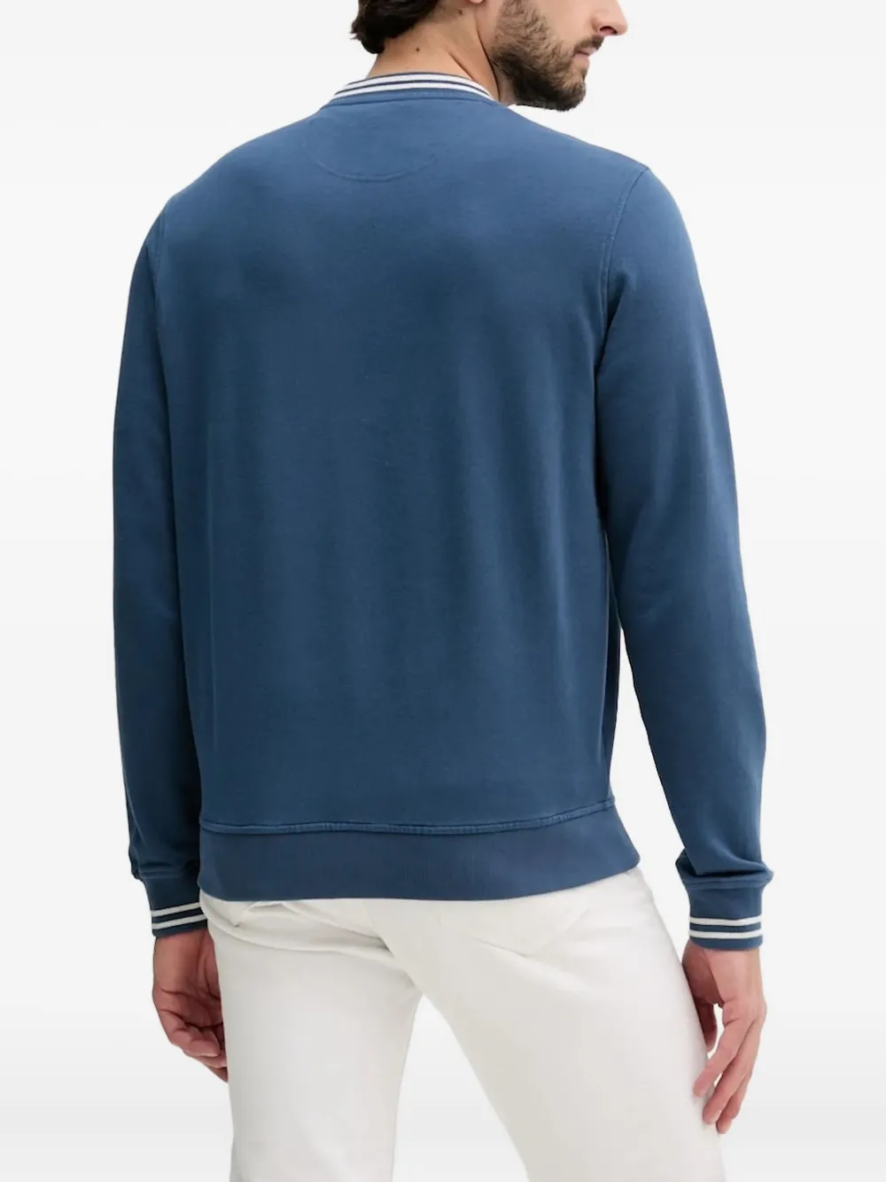 Barbour stripe-collar sweatshirt - Blauw